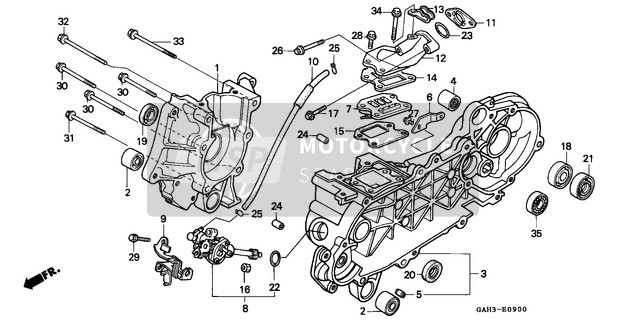 Honda SK50M 1996 Carter /La pompe à huile pour un 1996 Honda SK50M